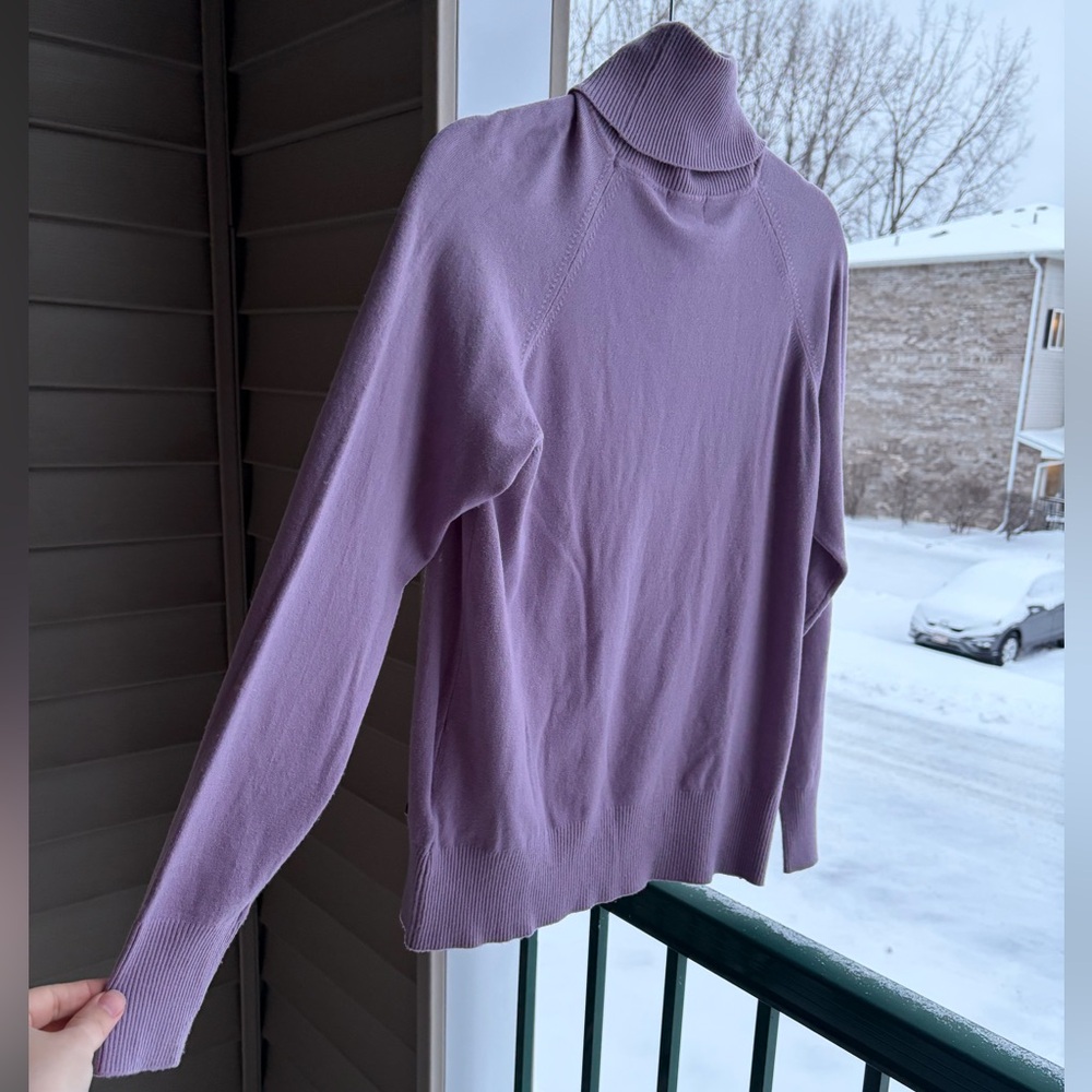 🆕 Ottod’Ame Essence Lavender Turtleneck Sweater US 10 Made in Italy ViscoseBlend - Picture 6 of 17